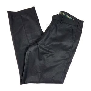 Arrow Mens 36x31 Black Slacks Dress Pants Flat Front Presidents Collection Wool